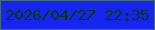 文字の大きさ：2、枠の色：466b7a、背景の色：1626f1、文字の色：0e3605 無料ブログパーツのブログ時計