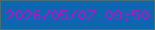 文字の大きさ：4、枠の色：466f7c、背景の色：0e66ae、文字の色：a31bc8 無料ブログパーツのブログ時計