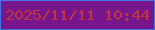 文字の大きさ：3、枠の色：4673e7、背景の色：77158c、文字の色：c23540 無料ブログパーツのブログ時計
