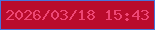 文字の大きさ：5、枠の色：4674db、背景の色：b90b2c、文字の色：ee4674 無料ブログパーツのブログ時計
