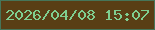 文字の大きさ：3、枠の色：467559、背景の色：593e15、文字の色：7fce90 無料ブログパーツのブログ時計