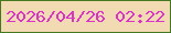 文字の大きさ：2、枠の色：467822、背景の色：f2dab3、文字の色：db33c6 無料ブログパーツのブログ時計