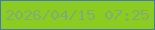 文字の大きさ：4、枠の色：467aa8、背景の色：8acc1f、文字の色：83ac75 無料ブログパーツのブログ時計