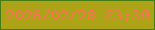 文字の大きさ：1、枠の色：467c14、背景の色：aca316、文字の色：f97454 無料ブログパーツのブログ時計