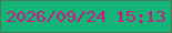 文字の大きさ：3、枠の色：467c56、背景の色：12b577、文字の色：cc1782 無料ブログパーツのブログ時計