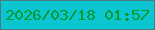 文字の大きさ：3、枠の色：467d85、背景の色：0bc5d1、文字の色：029b2b 無料ブログパーツのブログ時計