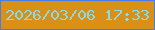 文字の大きさ：5、枠の色：467de9、背景の色：d89116、文字の色：8adaea 無料ブログパーツのブログ時計