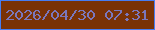 文字の大きさ：3、枠の色：467df2、背景の色：793206、文字の色：7a77bc 無料ブログパーツのブログ時計