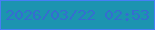 文字の大きさ：3、枠の色：467ef5、背景の色：1c94b0、文字の色：356dd0 無料ブログパーツのブログ時計