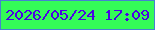 文字の大きさ：5、枠の色：4681d0、背景の色：34fb57、文字の色：4b02e4 無料ブログパーツのブログ時計