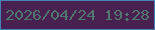 文字の大きさ：3、枠の色：4682b7、背景の色：482150、文字の色：51756f 無料ブログパーツのブログ時計