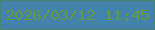 文字の大きさ：1、枠の色：46836a、背景の色：4383ab、文字の色：659c44 無料ブログパーツのブログ時計