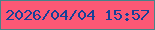 文字の大きさ：4、枠の色：468489、背景の色：fd5875、文字の色：174198 無料ブログパーツのブログ時計
