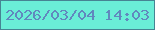文字の大きさ：1、枠の色：468493、背景の色：6aeed7、文字の色：6188be 無料ブログパーツのブログ時計