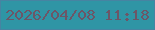文字の大きさ：1、枠の色：4684a2、背景の色：2f95a5、文字の色：6c5667 無料ブログパーツのブログ時計