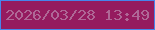 文字の大きさ：3、枠の色：4685ec、背景の色：951b5f、文字の色：af6796 無料ブログパーツのブログ時計