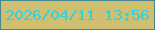 文字の大きさ：3、枠の色：468790、背景の色：cec070、文字の色：31d1e2 無料ブログパーツのブログ時計