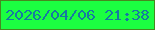 文字の大きさ：2、枠の色：46881f、背景の色：1bfe41、文字の色：1679a2 無料ブログパーツのブログ時計