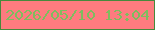 文字の大きさ：1、枠の色：46893c、背景の色：fe7b7f、文字の色：7ebd5e 無料ブログパーツのブログ時計