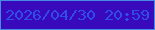 文字の大きさ：1、枠の色：468ce5、背景の色：390abb、文字の色：314ced 無料ブログパーツのブログ時計