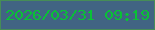 文字の大きさ：1、枠の色：468d57、背景の色：416483、文字の色：09c136 無料ブログパーツのブログ時計