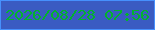 文字の大きさ：1、枠の色：4690fd、背景の色：3a5bc2、文字の色：03b32d 無料ブログパーツのブログ時計