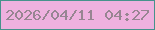 文字の大きさ：3、枠の色：46928c、背景の色：eeb1df、文字の色：978592 無料ブログパーツのブログ時計