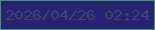 文字の大きさ：2、枠の色：469367、背景の色：262372、文字の色：4b406f 無料ブログパーツのブログ時計