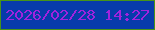 文字の大きさ：4、枠の色：469418、背景の色：073bab、文字の色：a023dd 無料ブログパーツのブログ時計