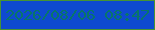 文字の大きさ：4、枠の色：469433、背景の色：0e4ad0、文字の色：08756a 無料ブログパーツのブログ時計