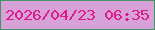 文字の大きさ：3、枠の色：469566、背景の色：d6a2d7、文字の色：dc1a8c 無料ブログパーツのブログ時計