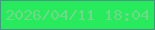 文字の大きさ：2、枠の色：469680、背景の色：27ea5c、文字の色：71d78b 無料ブログパーツのブログ時計