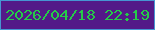文字の大きさ：3、枠の色：4696d2、背景の色：531a88、文字の色：25cb48 無料ブログパーツのブログ時計