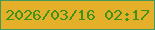 文字の大きさ：1、枠の色：46985a、背景の色：e4b029、文字の色：3f9219 無料ブログパーツのブログ時計