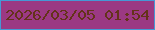 文字の大きさ：3、枠の色：4698d5、背景の色：9b3983、文字の色：64321a 無料ブログパーツのブログ時計