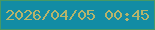 文字の大きさ：5、枠の色：469965、背景の色：128ca4、文字の色：b5b46c 無料ブログパーツのブログ時計