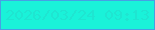文字の大きさ：4、枠の色：46a0e4、背景の色：1af2d9、文字の色：1fe5d1 無料ブログパーツのブログ時計