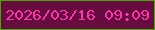 文字の大きさ：4、枠の色：46a507、背景の色：670c3f、文字の色：fd35ad 無料ブログパーツのブログ時計