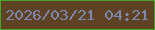 文字の大きさ：5、枠の色：46a52b、背景の色：5f4224、文字の色：7b88b1 無料ブログパーツのブログ時計