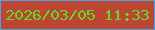 文字の大きさ：4、枠の色：46a5e5、背景の色：bf4533、文字の色：5fda2b 無料ブログパーツのブログ時計