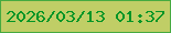 文字の大きさ：2、枠の色：46aa40、背景の色：c0ce66、文字の色：029526 無料ブログパーツのブログ時計