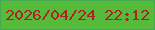 文字の大きさ：2、枠の色：46aa51、背景の色：56ba3a、文字の色：ad2324 無料ブログパーツのブログ時計