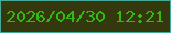 文字の大きさ：2、枠の色：46aa9a、背景の色：34390d、文字の色：35ba15 無料ブログパーツのブログ時計