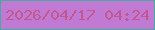 文字の大きさ：5、枠の色：46aaa1、背景の色：c07ad4、文字の色：c35790 無料ブログパーツのブログ時計