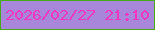 文字の大きさ：3、枠の色：46ab16、背景の色：a886d9、文字の色：f936bd 無料ブログパーツのブログ時計