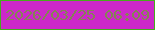 文字の大きさ：4、枠の色：46ac1c、背景の色：cc28c9、文字の色：868354 無料ブログパーツのブログ時計
