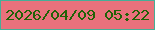 文字の大きさ：4、枠の色：46ae97、背景の色：ea717c、文字の色：216207 無料ブログパーツのブログ時計