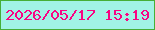 文字の大きさ：1、枠の色：46af36、背景の色：a1f3e5、文字の色：f90483 無料ブログパーツのブログ時計