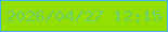 文字の大きさ：5、枠の色：46b2ef、背景の色：93df01、文字の色：6bcf68 無料ブログパーツのブログ時計