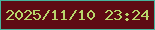 文字の大きさ：2、枠の色：46b49c、背景の色：5e0b13、文字の色：b9d66b 無料ブログパーツのブログ時計